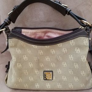Dooney & Bourke tan canvas shoulder bag